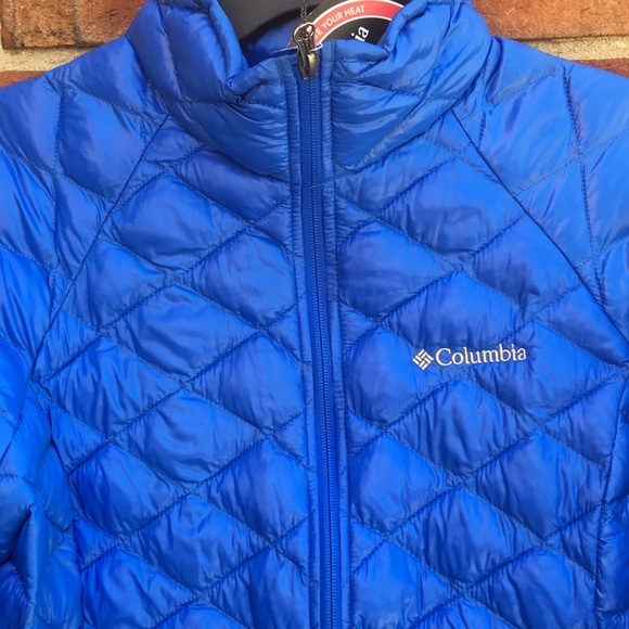 New! Columbia White Pine Thermal Coil Blue Quilted Packable Jacket Large - Picture 3 of 16